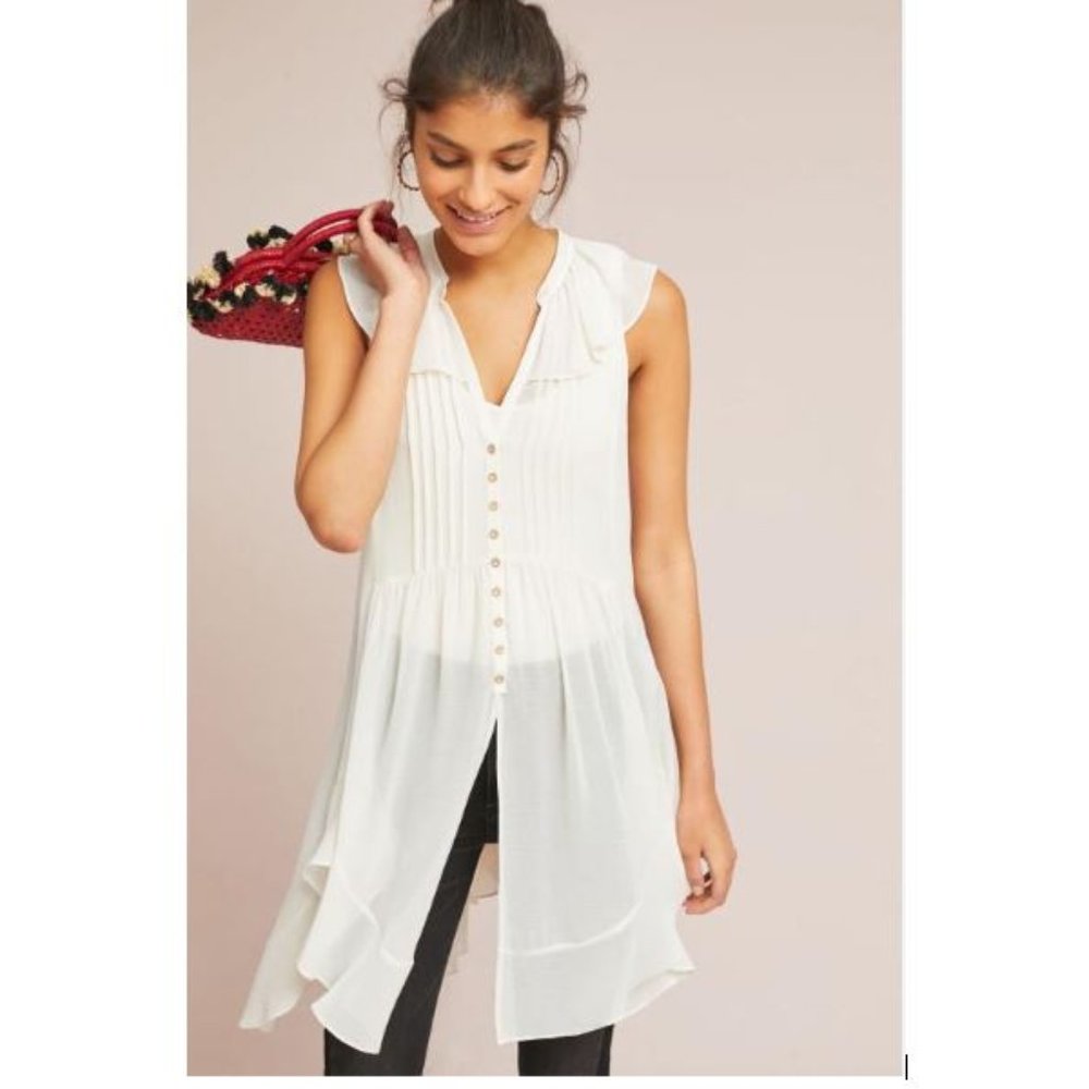 Devon Tunic by Akemi + Kin in Ivory from Anthropologie - Size Small - NWOT